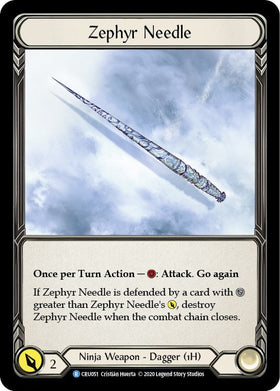 Zephyr Needle [CRU051] [Crucible of War] Unlimited Edition Rainbow Foil