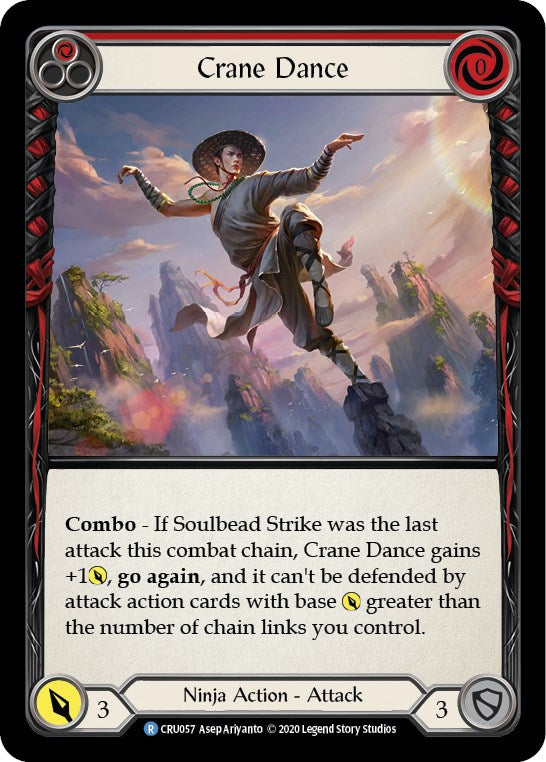 Crane Dance (Red) [CRU057] [Crucible of War] Unlimited Edition Rainbow Foil