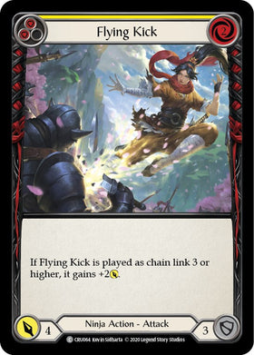 Flying Kick (Yellow) [CRU064] [Crucible of War] Unlimited Edition Rainbow Foil