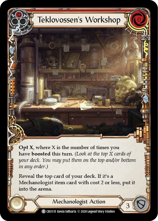 Teklovossen's Workshop (Red) [CRU115] [Crucible of War] Unlimited Edition Rainbow Foil