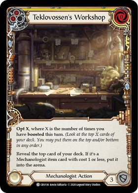 Teklovossen's Workshop (Yellow) [CRU116] [Crucible of War] Unlimited Edition Normal