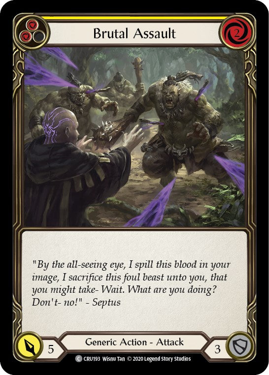Brutal Assault (Yellow) [CRU193] [Crucible of War] Unlimited Edition Rainbow Foil