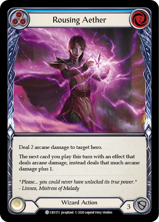 Rousing Aether (Blue) [CRU173] [Crucible of War] 1st Edition Rainbow Foil