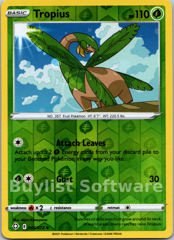 Tropius [005/072] [Shining Fates] Reverse Holofoil