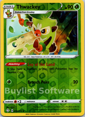 Thwackey [012/072] [Shining Fates] Reverse Holofoil
