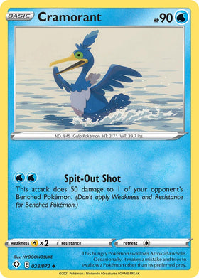 Cramorant [028/072] [Shining Fates] Reverse Holofoil