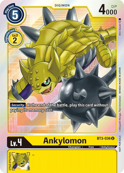 Ankylomon (Box Topper) [BT3-036 U] [Release Special Booster 1.5] Foil