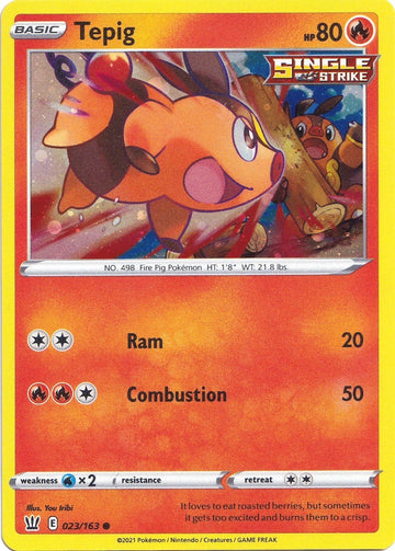 Tepig (Cosmos Holo) [023/163] [Battle Styles] Holofoil
