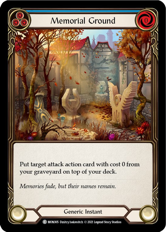 Memorial Ground (Blue) [MON305] [Monarch] Unlimited Edition Rainbow Foil