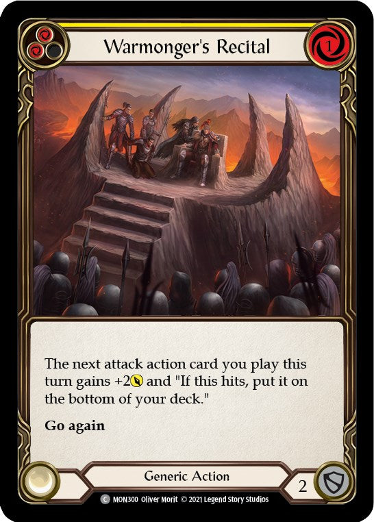 Warmonger's Recital (Yellow) [MON300] [Monarch] Unlimited Edition Normal