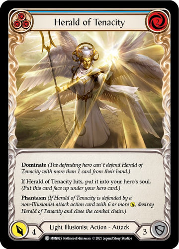 Herald of Tenacity (Blue) [MON025] [Monarch] 1st Edition Normal