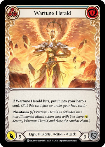 Wartune Herald (Blue) [MON028] [Monarch] Unlimited Edition Rainbow Foil