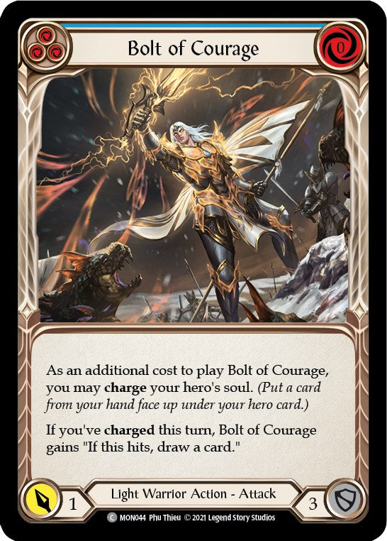 Bolt of Courage (Blue) [MON044] [Monarch] 1st Edition Normal