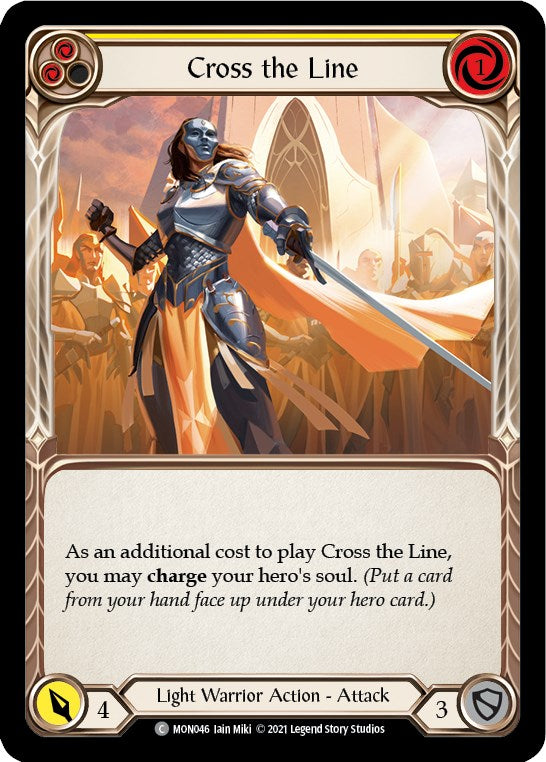Cross the Line (Yellow) [MON046] [Monarch] Unlimited Edition Rainbow Foil