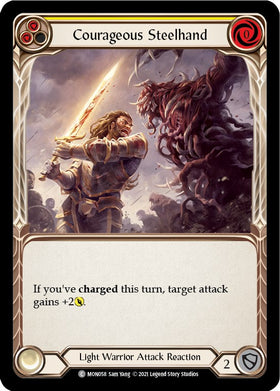 Courageous Steelhand (Yellow) [MON058] [Monarch] 1st Edition Rainbow Foil