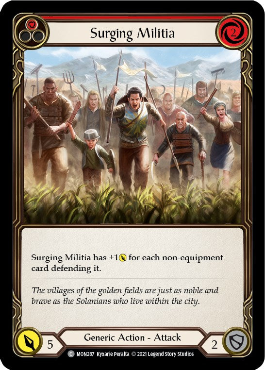 Surging Militia (Red) [MON287] [Monarch] 1st Edition Normal