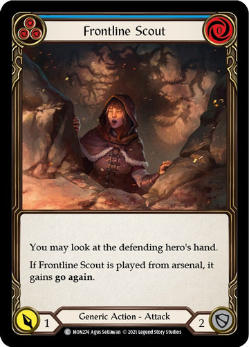 Frontline Scout (Blue) [MON274] [Monarch] 1st Edition Rainbow Foil
