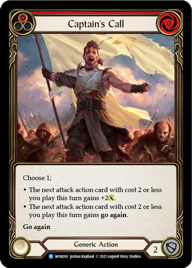 Captain's Call (Red) [MON260] [Monarch] Unlimited Edition Rainbow Foil