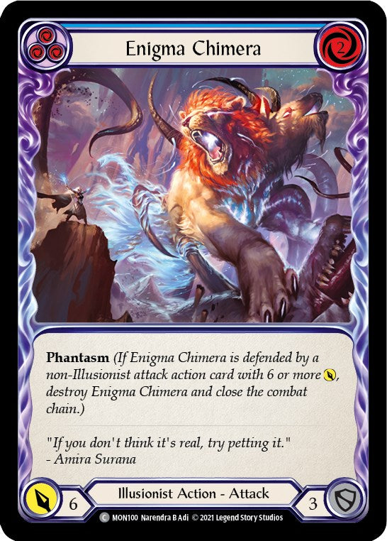 Enigma Chimera (Blue) [MON100] [Monarch] 1st Edition Rainbow Foil