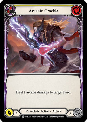Arcanic Crackle (Yellow) [MON236] [Monarch] Unlimited Edition Rainbow Foil