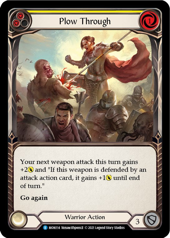 Plow Through (Yellow) [MON114] [Monarch] 1st Edition Normal