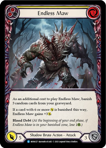 Endless Maw (Yellow) [MON127] [Monarch] Unlimited Edition Rainbow Foil