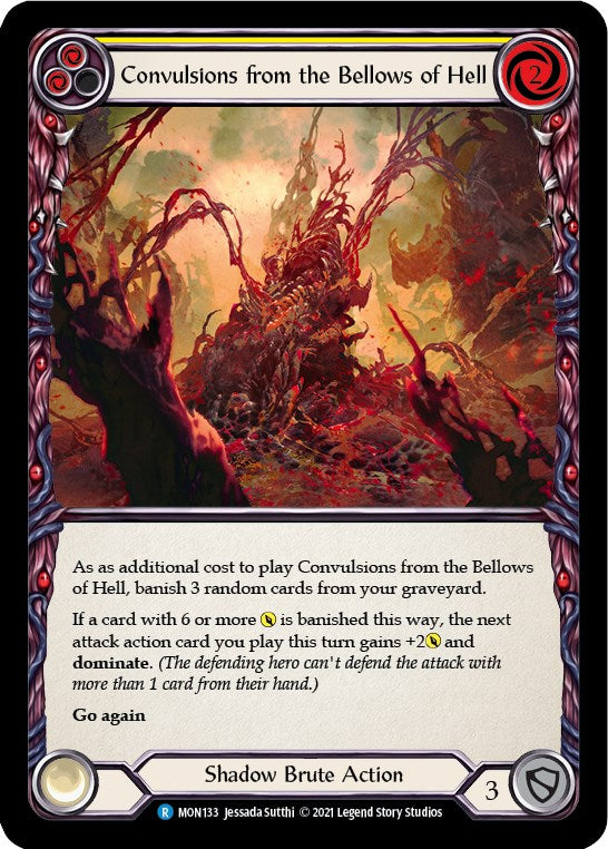 Convulsions from the Bellows of Hell (Yellow) [MON133] [Monarch] 1st Edition Rainbow Foil