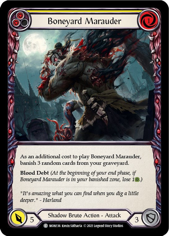 Boneyard Marauder (Yellow) [MON136] [Monarch] Unlimited Edition Normal