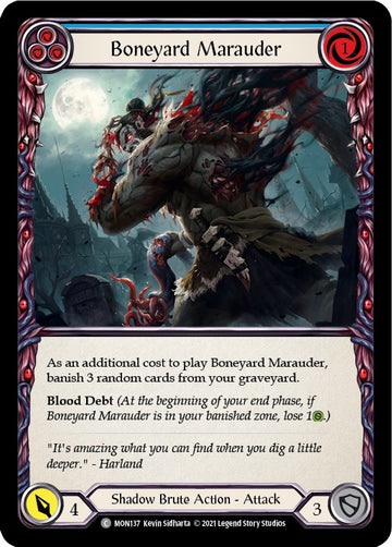 Boneyard Marauder (Blue) [MON137] [Monarch] 1st Edition Normal