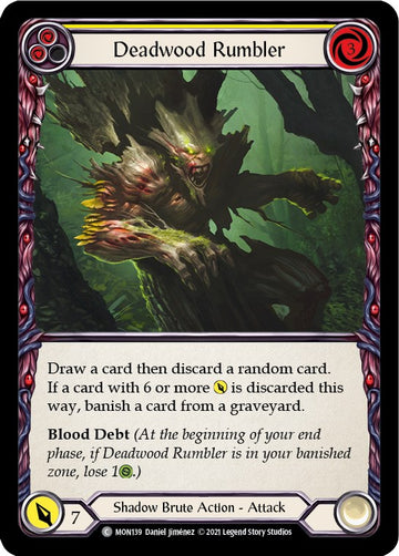 Deadwood Rumbler (Yellow) [MON139] [Monarch] Unlimited Edition Rainbow Foil
