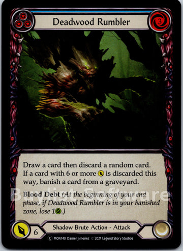 Deadwood Rumbler (Blue) [MON140] [Monarch] Unlimited Edition Rainbow Foil