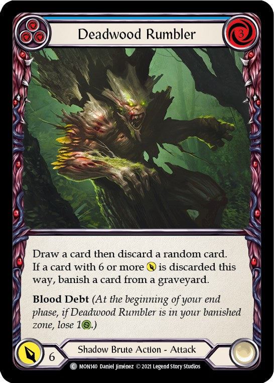 Deadwood Rumbler (Blue) [MON140] [Monarch] 1st Edition Rainbow Foil