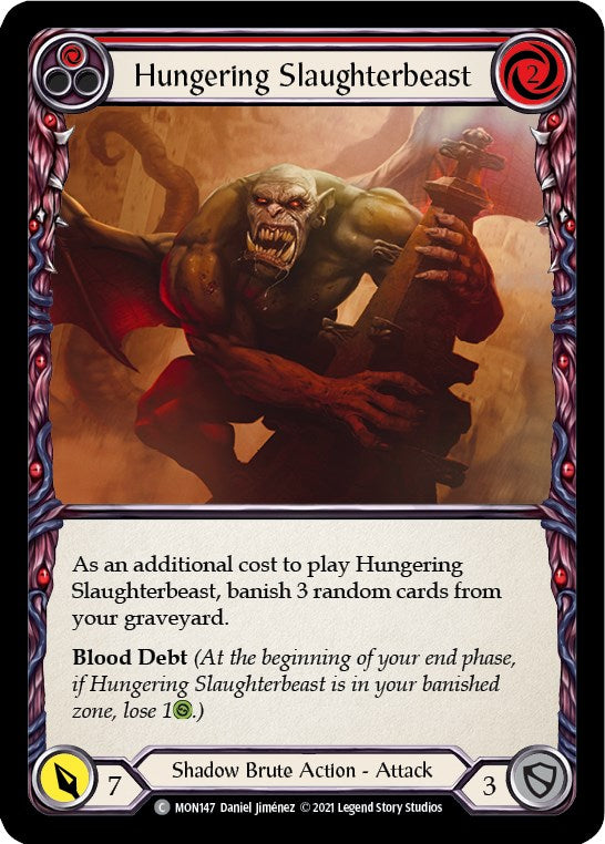 Hungering Slaughterbeast (Red) [MON147] [Monarch] Unlimited Edition Normal