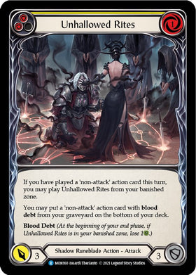 Unhallowed Rites (Yellow) [MON160] [Monarch] 1st Edition Normal