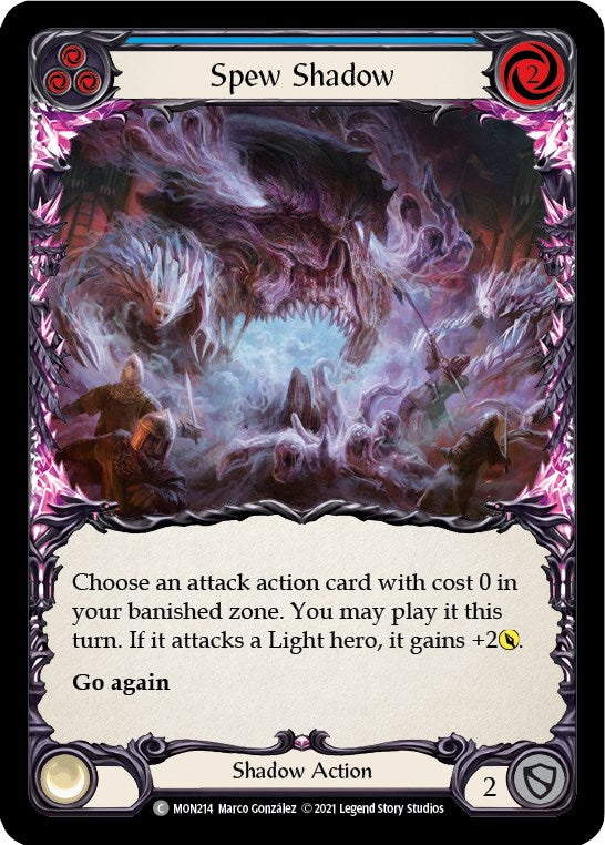 Spew Shadow (Blue) [MON214] [Monarch] 1st Edition Rainbow Foil