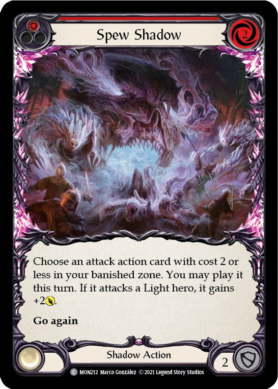 Spew Shadow (Red) [MON212] [Monarch] Unlimited Edition Rainbow Foil