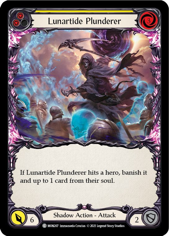 Lunartide Plunderer (Yellow) [MON207] [Monarch] Unlimited Edition Rainbow Foil
