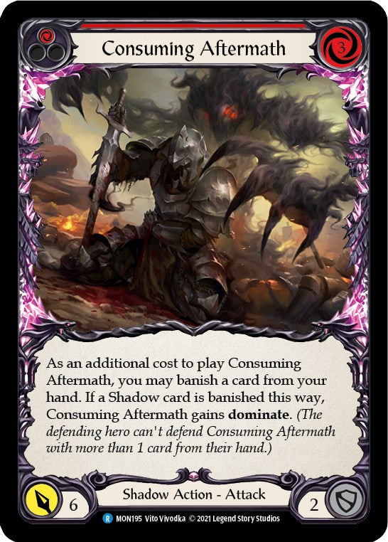 Consuming Aftermath (Red) [MON195] [Monarch] Unlimited Edition Rainbow Foil