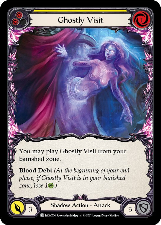 Ghostly Visit (Yellow) [MON204] [Monarch] Unlimited Edition Rainbow Foil