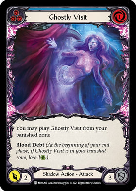 Ghostly Visit (Blue) [MON205] [Monarch] Unlimited Edition Rainbow Foil