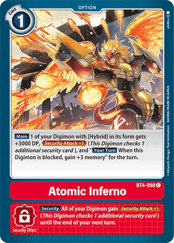 Atomic Inferno [BT4-098 C] [Great Legend]