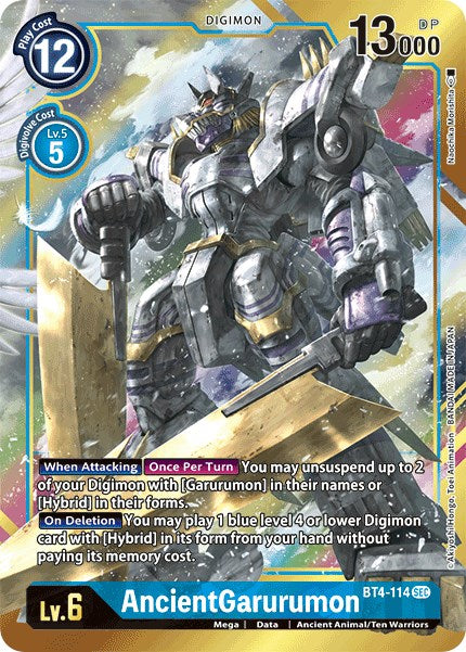 AncientGarurumon (Alternate Art) [BT4-114 SEC] [Great Legend] Foil