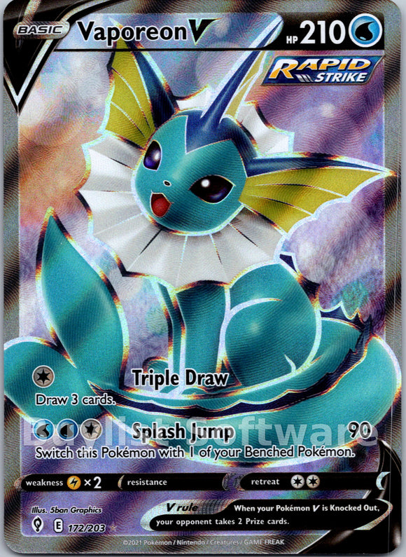 Vaporeon V [172/203] [Evolving Skies] Holofoil