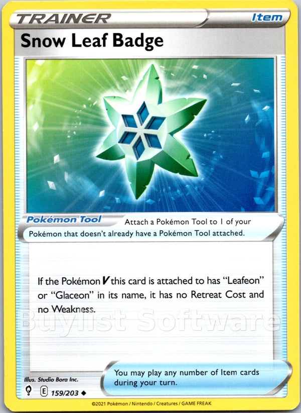 Snow Leaf Badge [159/203] [Evolving Skies]