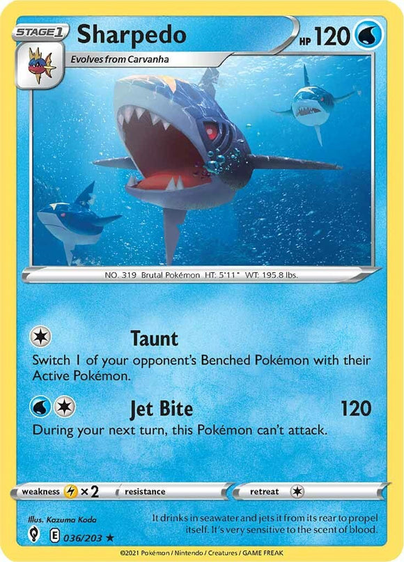 Sharpedo [036/203] [Evolving Skies] Reverse Holofoil