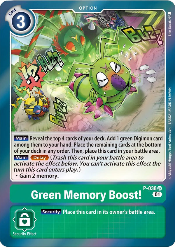 Green Memory Boost! [P-038] [Digimon Promotion Cards] Foil