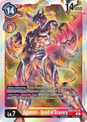 Agumon - Bond of Bravery [BT6-018] [Double Diamond] Foil