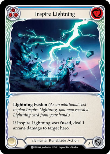 Inspire Lightning (Blue) [ELE090] [Tales of Aria] Unlimited Edition Rainbow Foil