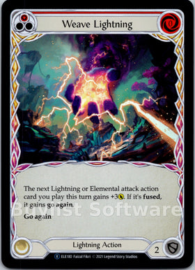 Weave Lightning (Red) [ELE180] [Tales of Aria] Unlimited Edition Rainbow Foil