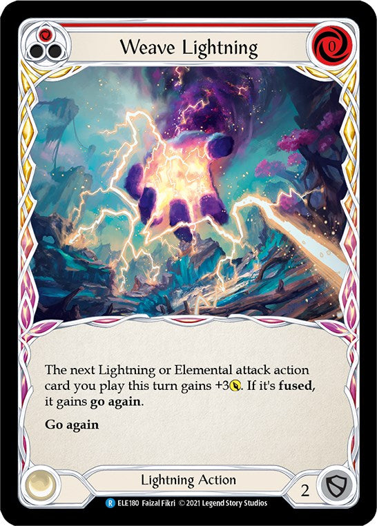 Weave Lightning (Red) [ELE180] [Tales of Aria] 1st Edition Normal